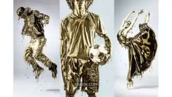 دانلود اکشن فتوشاپ ایجاد افکت چکیدن طلا بر روی تصاویر Dripping Gold Photoshop Action