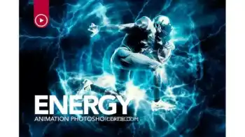 دانلود اکشن فتوشاپ انیمیشن انرژی Energy Animation Photoshop Action