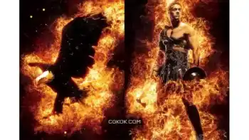 دانلود اکشن فتوشاپ ایجاد افکت شعله آتش بر روی عکس Flames Photoshop Action