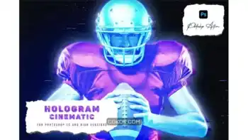 دانلود اکشن فتوشاپ ایجاد افکت هولوگرام سینمایی Hologram Cinematic Effect