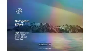 دانلود افکت عکس هولوگرام Hologram photo effect