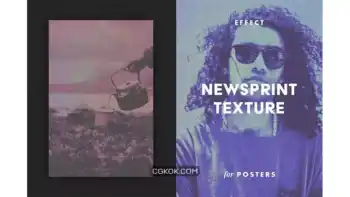 دانلود افکت تکسچر کاغذ روزنامه برای پوستر Newsprint Texture Effect for Posters