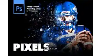 دانلود اکشن فتوشاپ ساخت تصاویر پیکسلی Pixels Photoshop Action