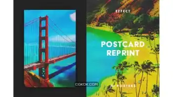 دانلود افکت کارت پستال برای پوستر Postcard Reprint Effect for Posters