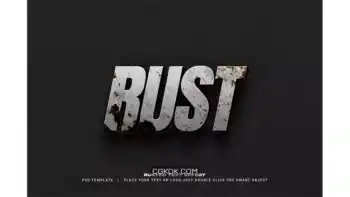 دانلود افکت متن زنگ زده Rust text effect