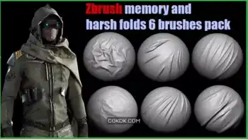 دانلود براش زیبراش چروک لباس Memory and harsh folds for fabric