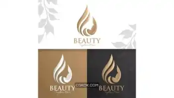 دانلود طرح وکتور لوگو سالن یوگا و اسپا Beauty yoga and spa logo template