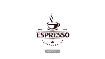 دانلود طرح وکتور برچسب وینتیج کافی شاپ Coffee shop badge in vintage style