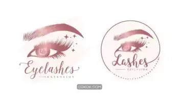 دانلود طرح وکتور لوگو سالن کاشت مژه Eyelashes vector icon logo design