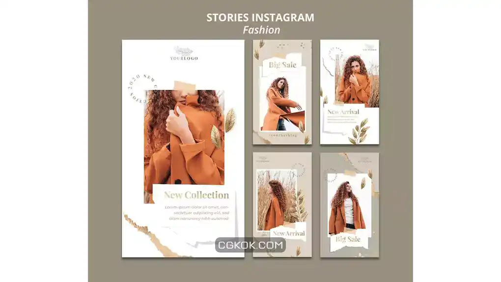 دانلود طرح لایه باز استوری اینستاگرام فشن Fashion store instagram stories template