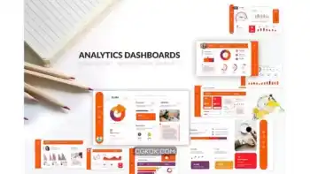 دانلود قالب پاورپوینت پرزنتیشن داشبورد تحلیلی Analytics Dashboards PowerPoint Presentation Templ