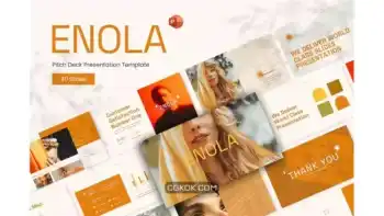 دانلود قالب پاورپوینت زیبایی شناسی Enola Aesthetic Professional PowerPoint Template