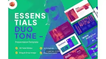 دانلود قالب پاورپوینت Essentials Duo Tone Creative PowerPoint Template