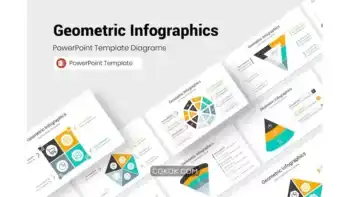 دانلود قالب پاورپوینت اینفوگرافیک هندسی Geometric Infographics PowerPoint Presentation