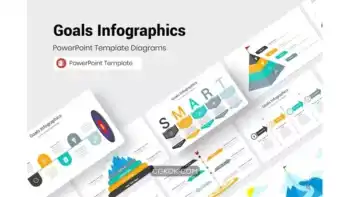 دانلود قالب پاورپوینت اینفوگرافیک اهداف Goals Infographics PowerPoint Presentation