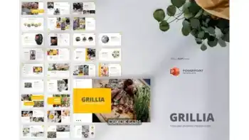 دانلود قالب پاورپوینت رستوران Grillia – Restaurant Powerpoint Template