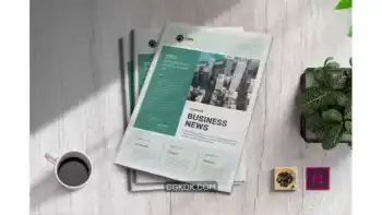 دانلود قالب ایندیزاین روزنامه InDesign Newsletter Template 5