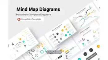 دانلود قالب پاورپوینت دیاگرام نقشه ذهنی Mind Map Diagrams PowerPoint Presentation Template