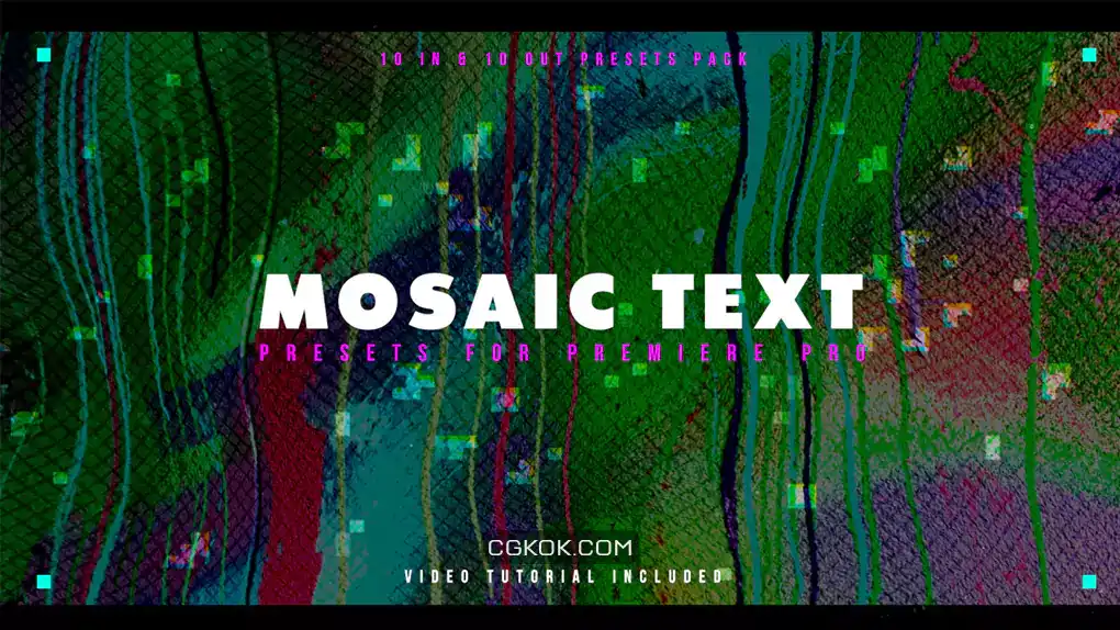 پریست پریمیر متن موزاییکی Mosaic Text Presets