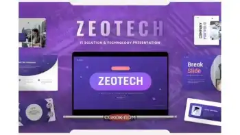 دانلود قالب پاورپوینت تکنولوژی و فناوری اطلاعات Zeotech – IT Solutions & Technology Powerpoint
