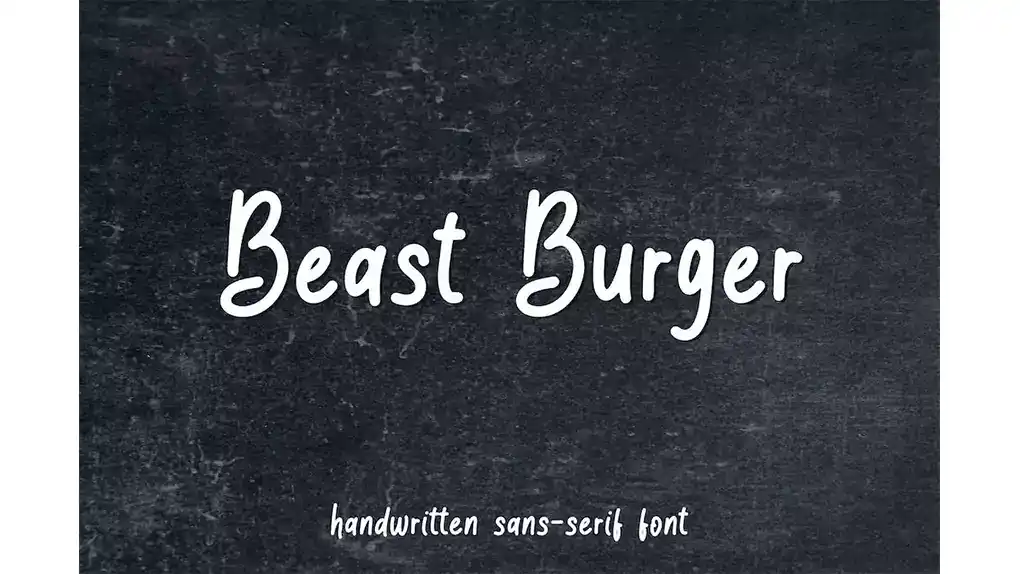 دانلود فونت انگلیسی Beast Burger – Handwritten Sans Serif