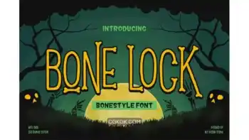 دانلود فونت انگلیسی Bone Lock Halloween Font