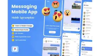 دانلود رابط کاربری اپلیکیشن پیام رسان Chaty – Chatting and Messaging App UI Kit