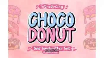 دانلود فونت انگلیسی دست نویس Choco Donut – Handwritten Font