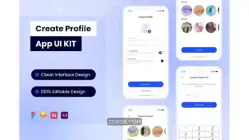 دانلود رابط کاربری اپلیکیشن موبایل ساخت پروفایل Create Profile Mobile App