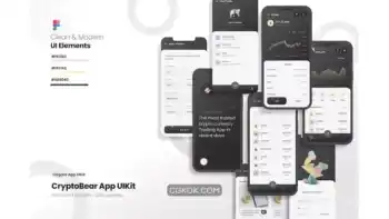 دانلود رابط کاربری اپلیکیشن رمز ارز CryptoBear App UIKit
