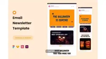 دانلود قالب خبرنامه ایمیل Email Newsletter Template 4
