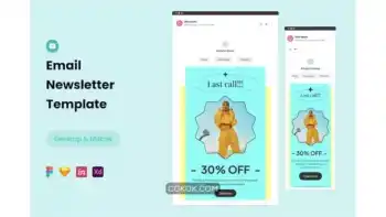 دانلود قالب خبرنامه ایمیل Email Newsletter Template