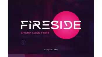 دانلود فونت Fireside – Sharp Logo Font