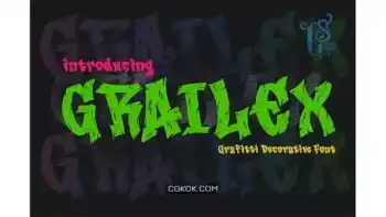 دانلود فونت انگلیسی Grailex – Grafitti decorative