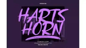 دانلود فونت انگلیسی Hartshorn Brush Font