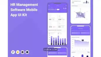 دانلود رابط کاربری اپلیکیشن مدیریت منابع انسانی HR Management Software Mobile App UI Kit