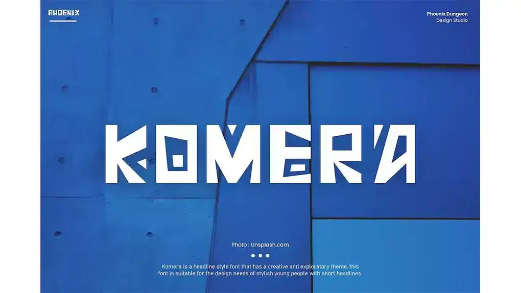 دانلود فونت انگلیسی Komera Font