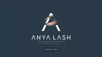 دانلود وکتور لوگو سالن مژه Lash logo design for beauty with letter a concept premium vector
