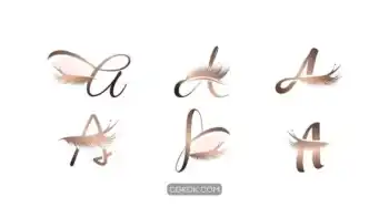دانلود وکتور لوگو مژه Lashes logo with creative letter a design premium vector
