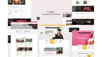 دانلود قالب وبسایت آموزش و پرورش Lasson – Education and LMS XD Template