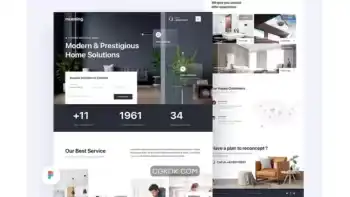 دانلود لندینگ پیج خدمات خانگی Muening – Landing Page (Desktop&Mobile)