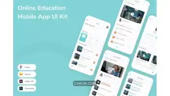 دانلود رابط کاربری اپلیکیشن آموزش آنلاین Online Education Mobile App UI Kit
