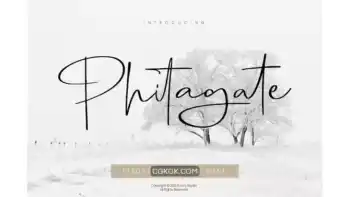 دانلود فونت انگلیسی به سبک امضا Phitagate – Elegant Signature Font