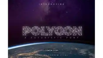 دانلود فونت تکنولوژی چند ضلعی Polygon Technology Font