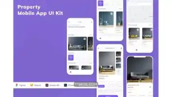 دانلود رابط کاربری اپلیکیشن موبایل Property Mobile App UI Kit