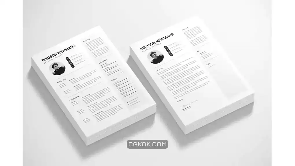 دانلود طرح وکتور رزومه Resume Template