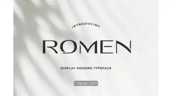 دانلود فونت رومی Romen Display Modern Typeface