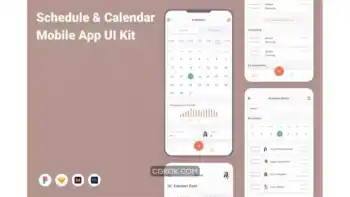 دانلود رابط کاربری اپلیکیشن تقویم و برنامه زمانی Schedule & Calendar Mobile App UI Kit