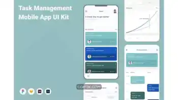 دانلود رابط کاربری اپلیکیشن مدیریت وظایف Task Management Mobile App UI Kit