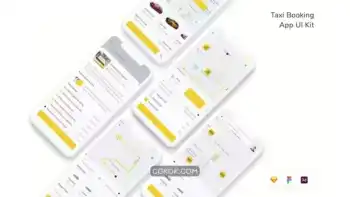دانلود رابط کاربری اپلیکیشن رزرو تاکسی Taxi Booking App UI Kit